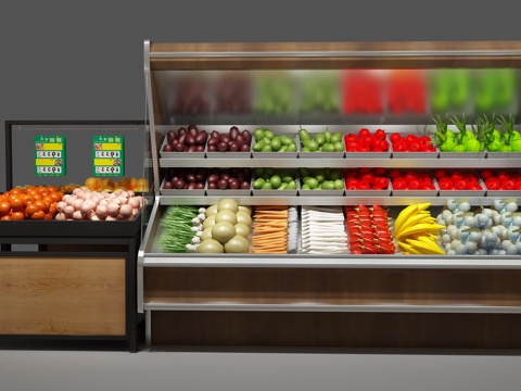  现代置物架 果蔬架3d模型 