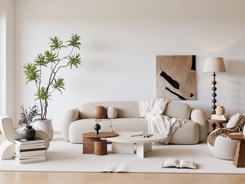 现代沙发组合su模型