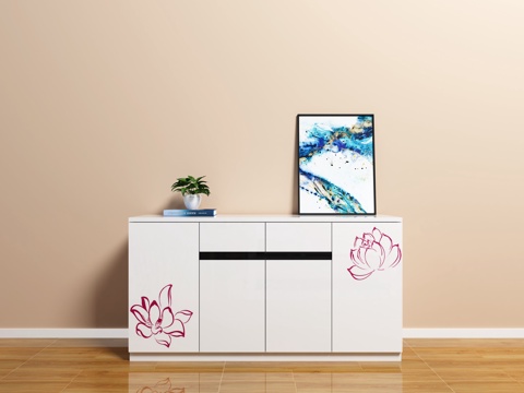  现代柜子 边柜3d模型 