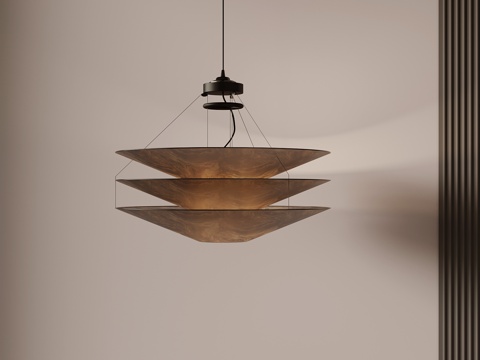  现代中古风吊灯3d模型 