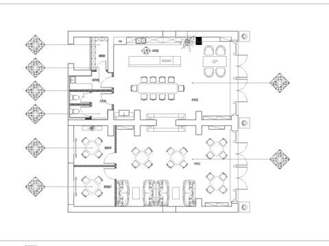 最新完整版茶楼会所施工图合集cad施工图