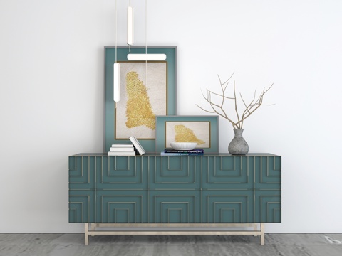  现代装饰柜 玄关柜3d模型 