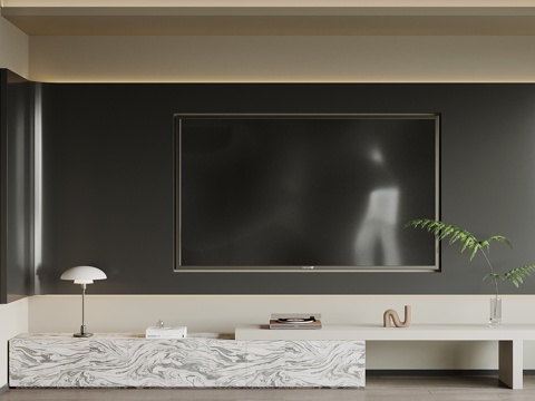 现代电视柜su模型