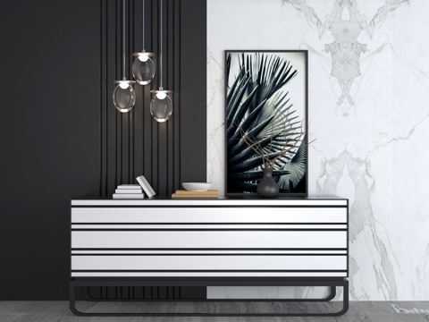  现代装饰柜 现代玄关柜3d模型 