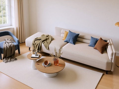 现代沙发组合su模型