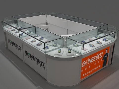  现代展柜 珠宝柜3d模型 