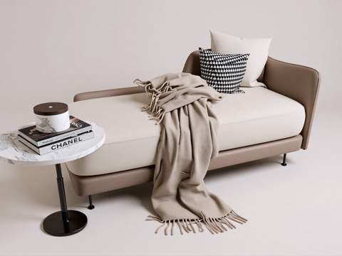 现代休闲沙发贵妃椅su模型