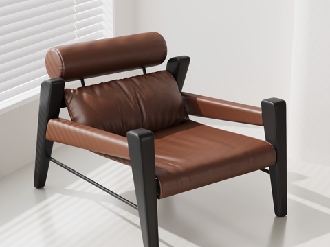 现代意式躺椅 休闲椅su模型