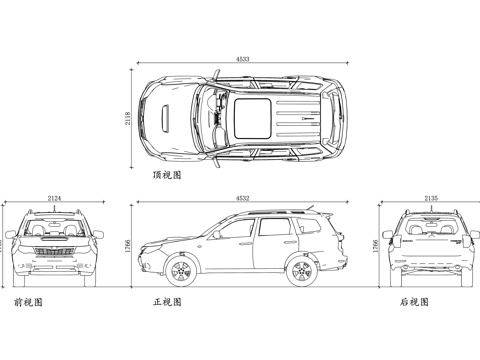 紧凑型跨界车 紧凑型SUV 小型跨界SUV 城市跨界车cad施工图