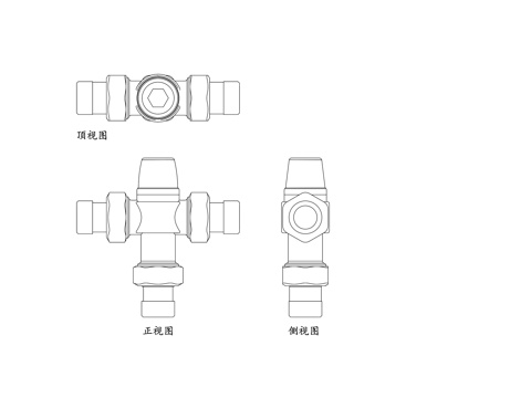  温度控制阀 温控阀 恒温调节阀 自力式温控阀 电动温控阀cad施工图 