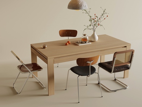 现代餐桌椅su模型