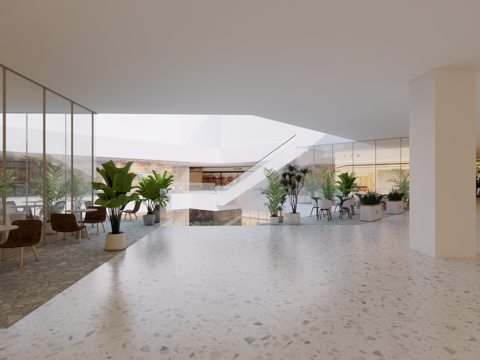 外摆 餐桌椅 绿植 端景 盆栽 端头 MEGA区su模型