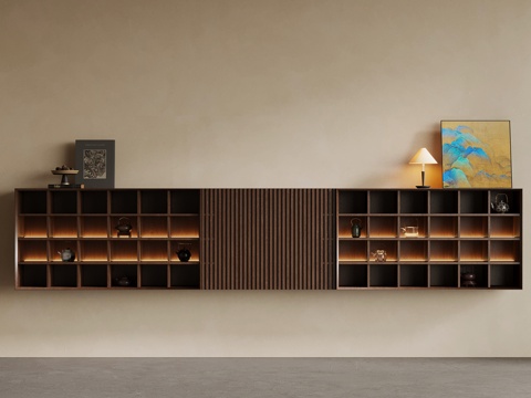 新中式茶叶柜 置物柜su模型