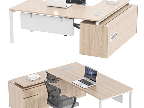 现代办公桌椅 办公桌 办公椅 主管桌 班台 经理桌 工位 领su模型