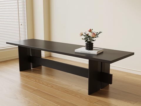 现代长凳 凳子su模型