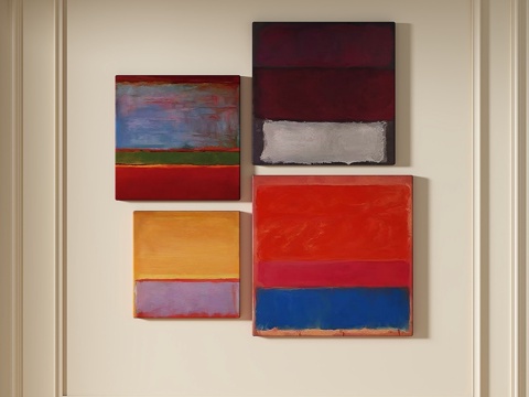  现代，简约，抽象，装饰画3d模型 