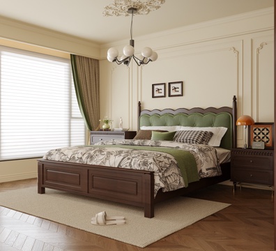  美式卧室3d模型 