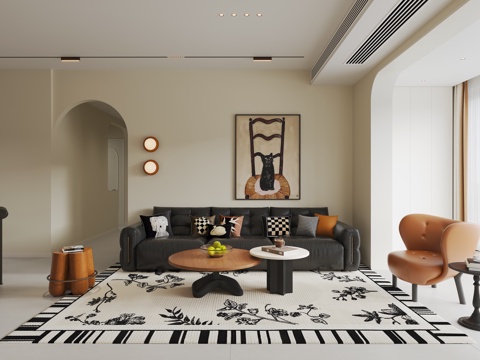  中古客餐厅3d模型 