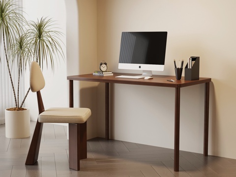 法式中古书桌椅su模型