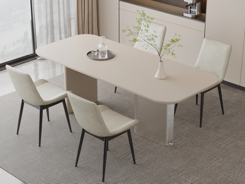 现代餐桌椅su模型