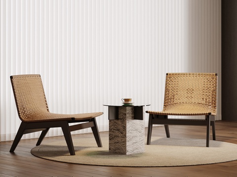 现代休闲椅 躺椅su模型