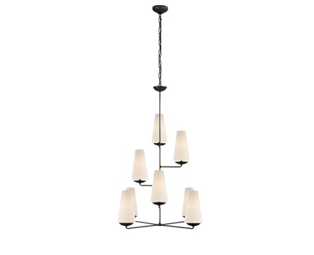 法式吊灯、奶油风吊灯、客厅吊灯、别墅吊灯su模型