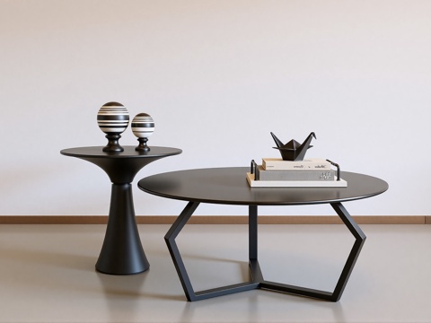 现代茶几组合su模型