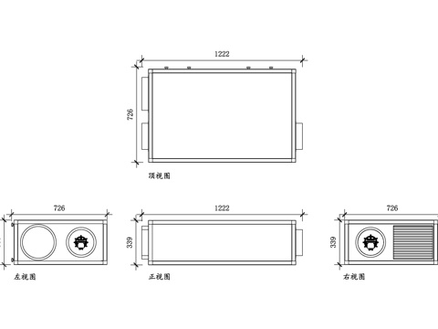 热回收装置 热能回收设备 余热回收器 热交换回收装置cad施工图