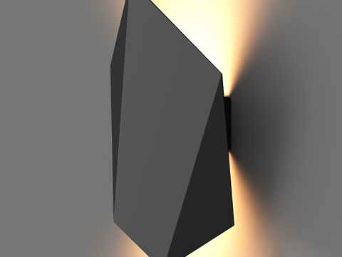  现代简约壁灯 壁灯 简约壁灯 装饰壁灯 黑色壁灯 灯3d模型 