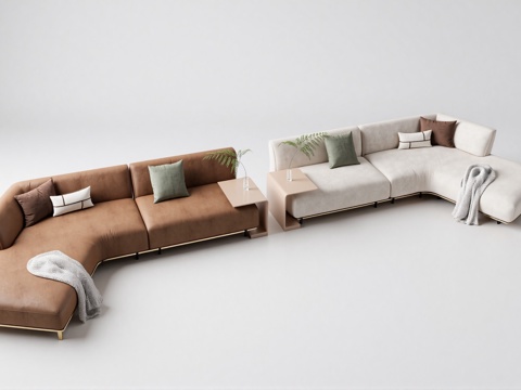 现代休闲沙发su模型