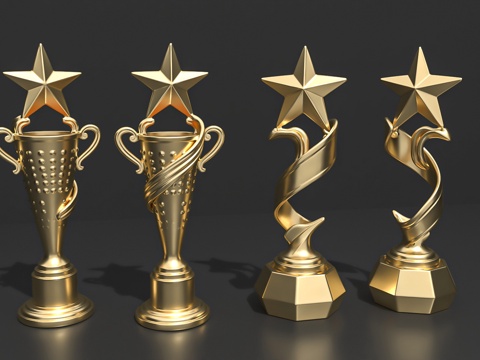  奖杯奖牌饰品摆件潮玩手办3d模型 