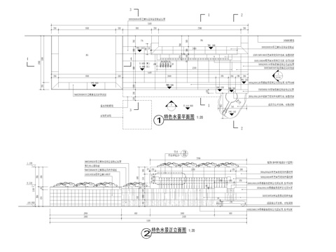 现代别墅水景详图cad施工图