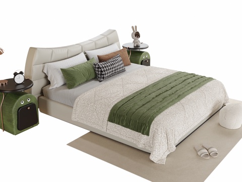  现代儿童床3d模型 