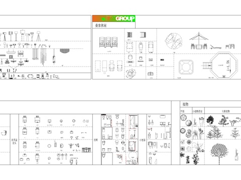 工装新款平立面CAD图库cad施工图