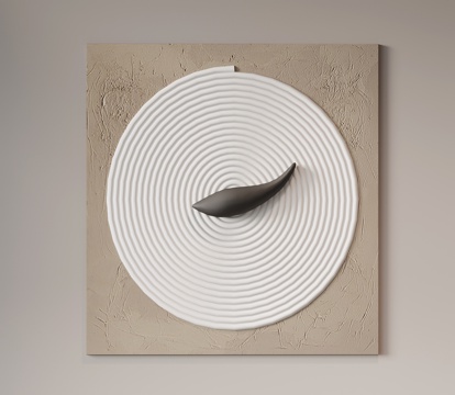 侘寂风挂画 装饰画 墙饰挂件su模型