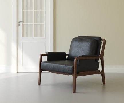 法式复古休闲椅su模型