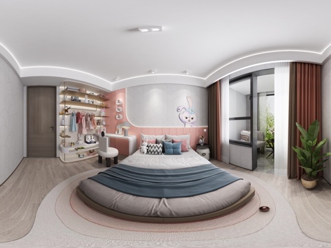  现代儿童房卧室 