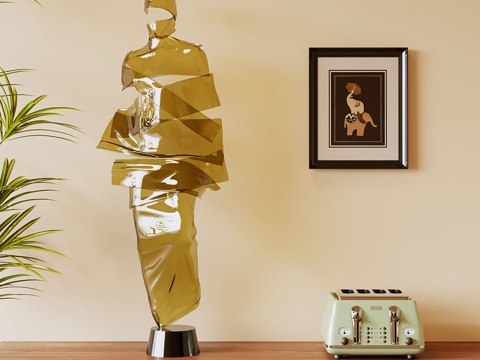 现代抽象雕塑 人形雕塑su模型