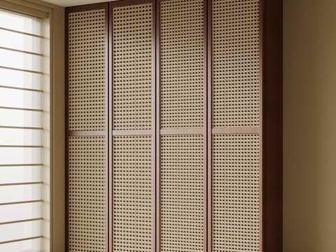  中古风衣柜3d模型 