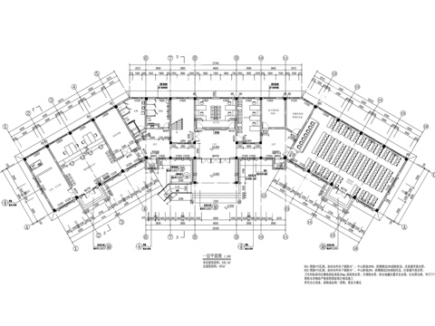 党群服务中心建筑施工图cad施工图