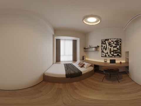  意式卧室 轻奢卧室 儿童房 榻榻米房间 简约卧室 书桌椅 