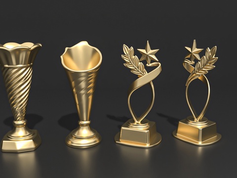  奖杯奖牌饰品摆件潮玩手办3d模型 
