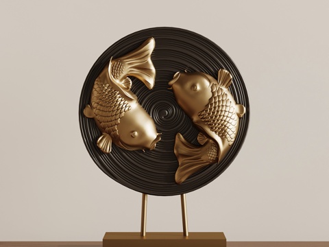 新中式摆件su模型