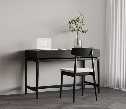 现代意式书桌椅su模型