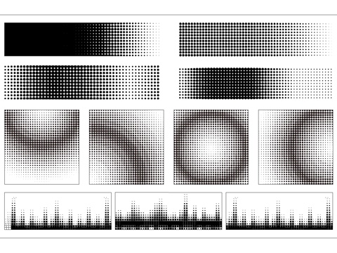 金属渐变冲孔板CAD图库cad施工图