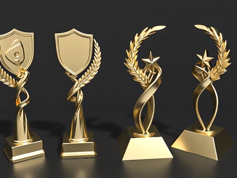  奖杯奖牌饰品摆件潮玩手办3d模型 
