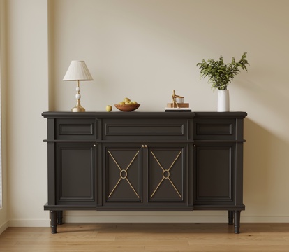 法式玄关柜 边柜矮柜su模型