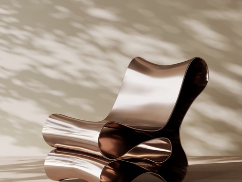 现代意式躺椅 金属躺椅su模型