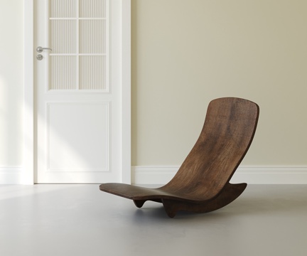 侘寂中古躺椅su模型