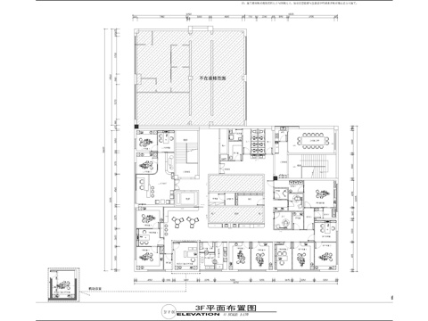 现代牙科医院平面施工图cad施工图